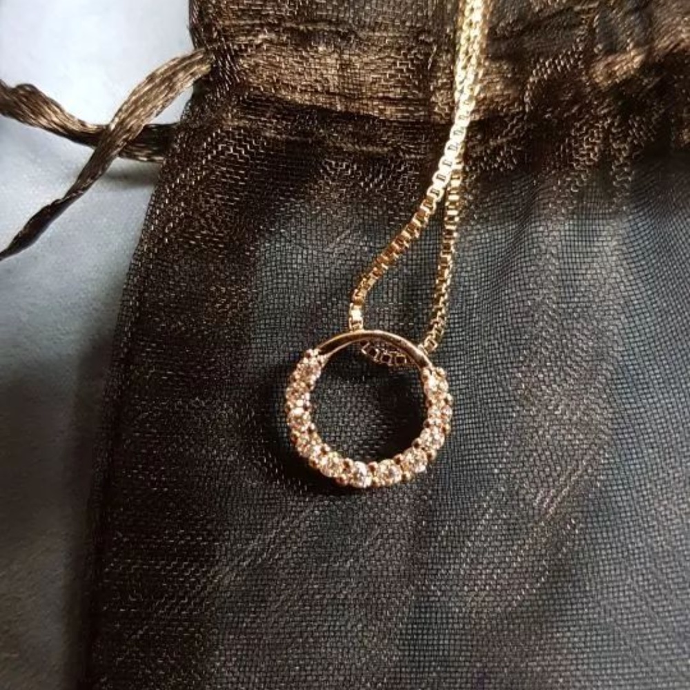 Diamond Solitaire Infinity Necklace - Picture 4 of 5